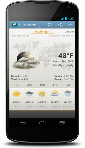 Weather & Clock Widget